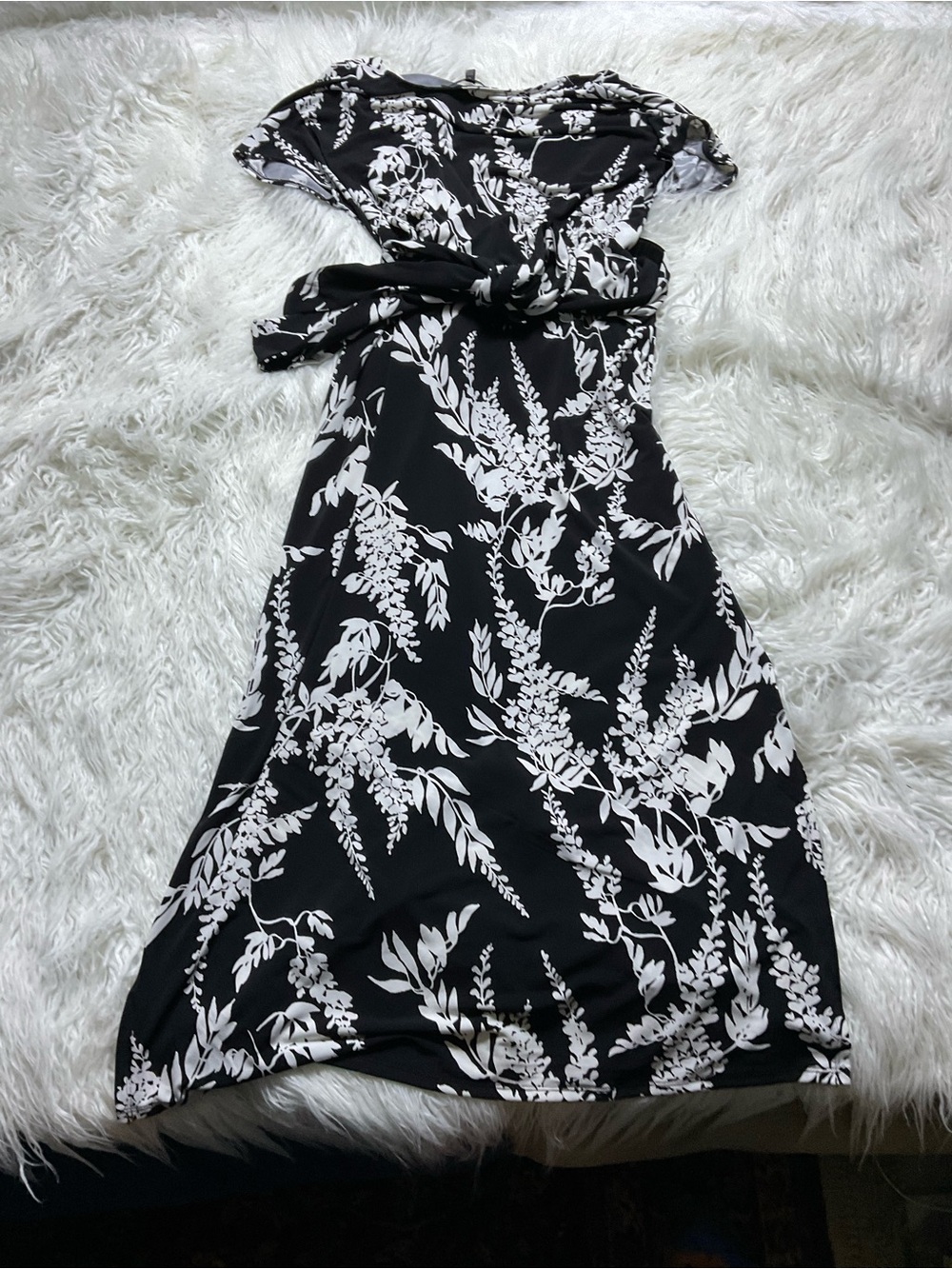 WHBM Button-Front Midi Wrap Dress - Picture 5 of 5